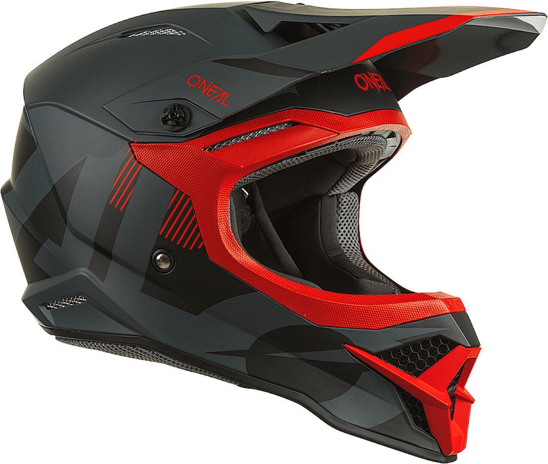 Oneal 3Series Vertical V.22 Motocross Helm schwarz/rot S (55/56) Abbildung 3