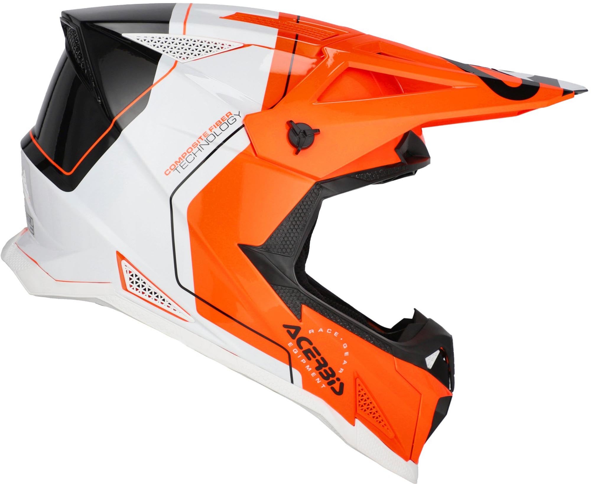 Acerbis T711 Graphic Motocrosshjelm orange/hvid/sort XL (61/62) Figur 2