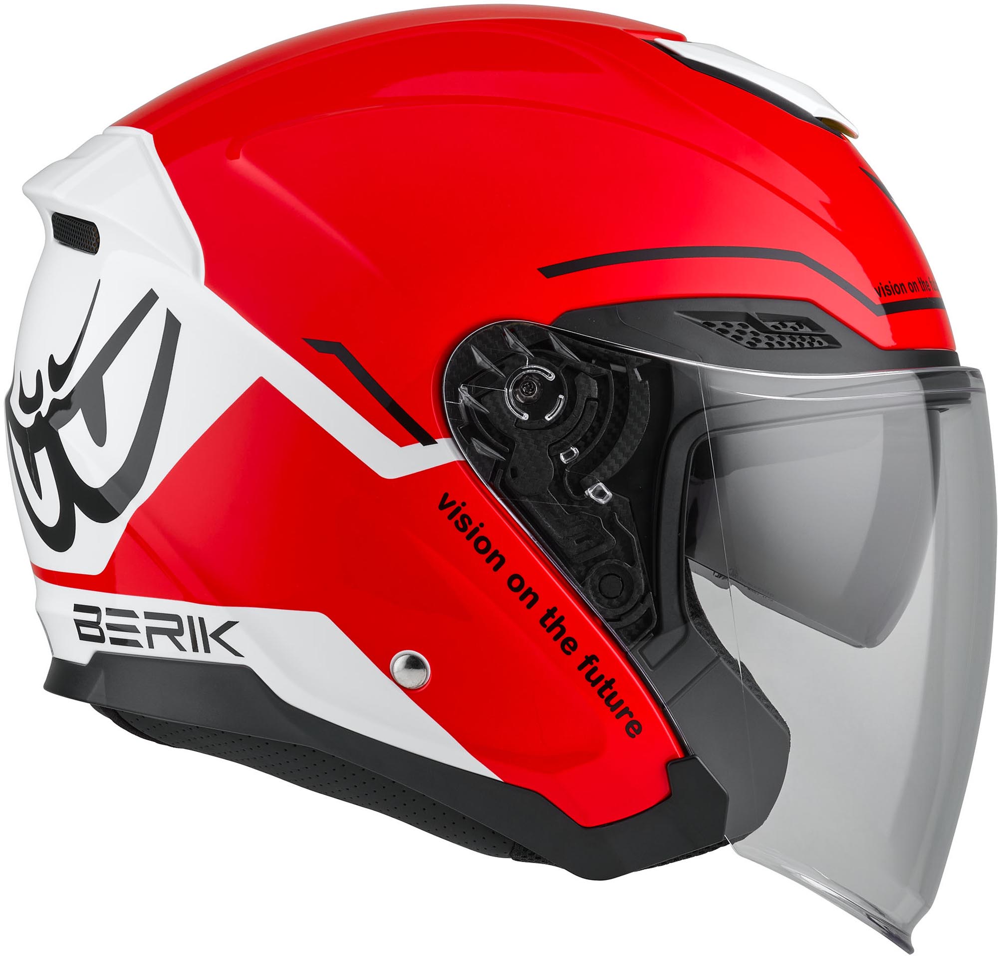 Berik OF669 Casco Vidos Jet bianco/rosso/nero L Figura 5