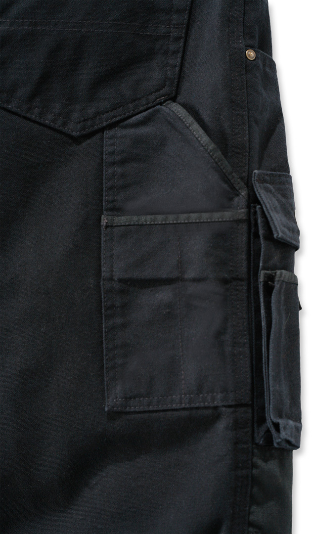 Carhartt Multi Pocket Washed Duck Bukser Sort 32 L32 Figur 2