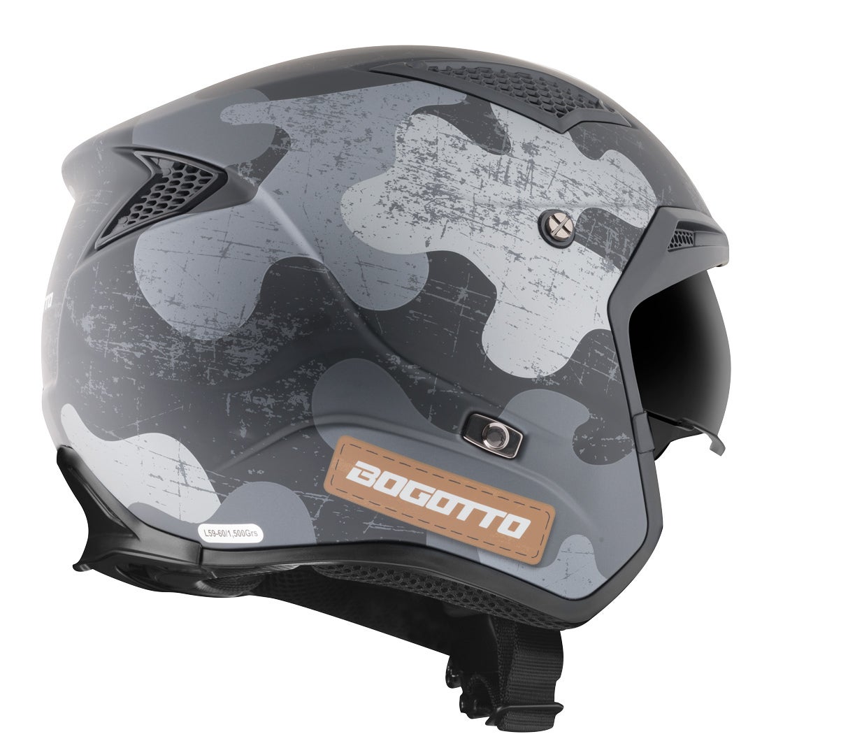 Bogotto Radic Camo Hjelm sort mat/grå L Figur 21