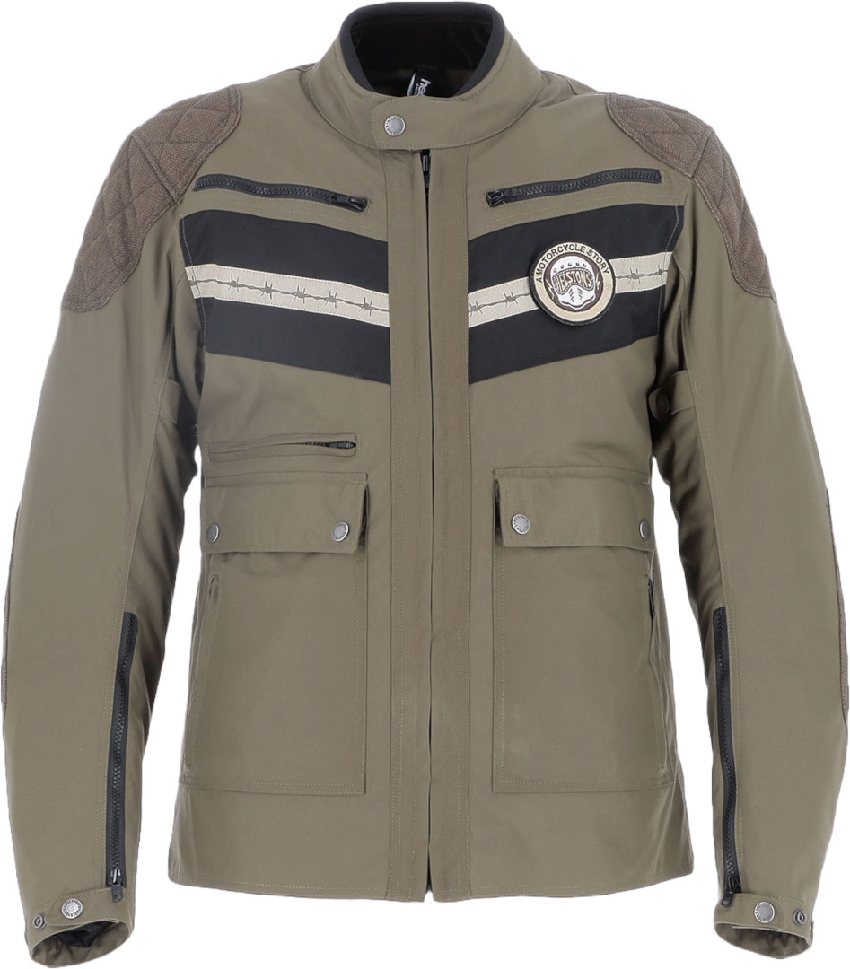 Helstons Sand waterproof Motorcycle Textile Jacket Khaki L Figure 1