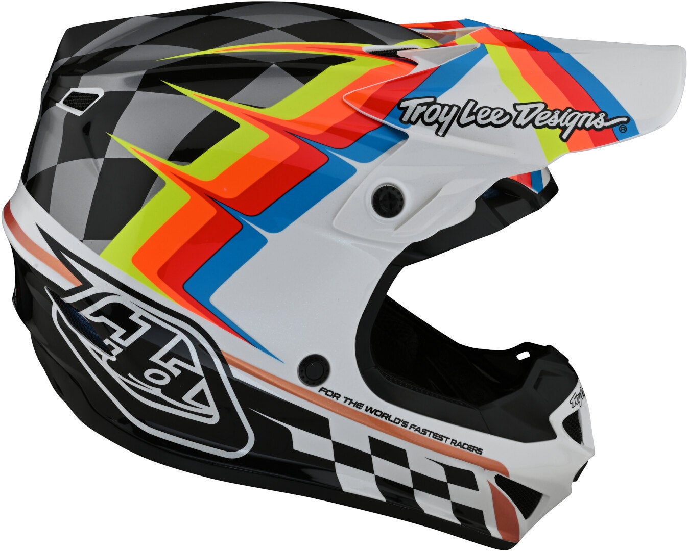 Troy Lee Designs SE4 Warped Polyacrylite MIPS Motorcross helm Wit XL (60/61) Figuur 4