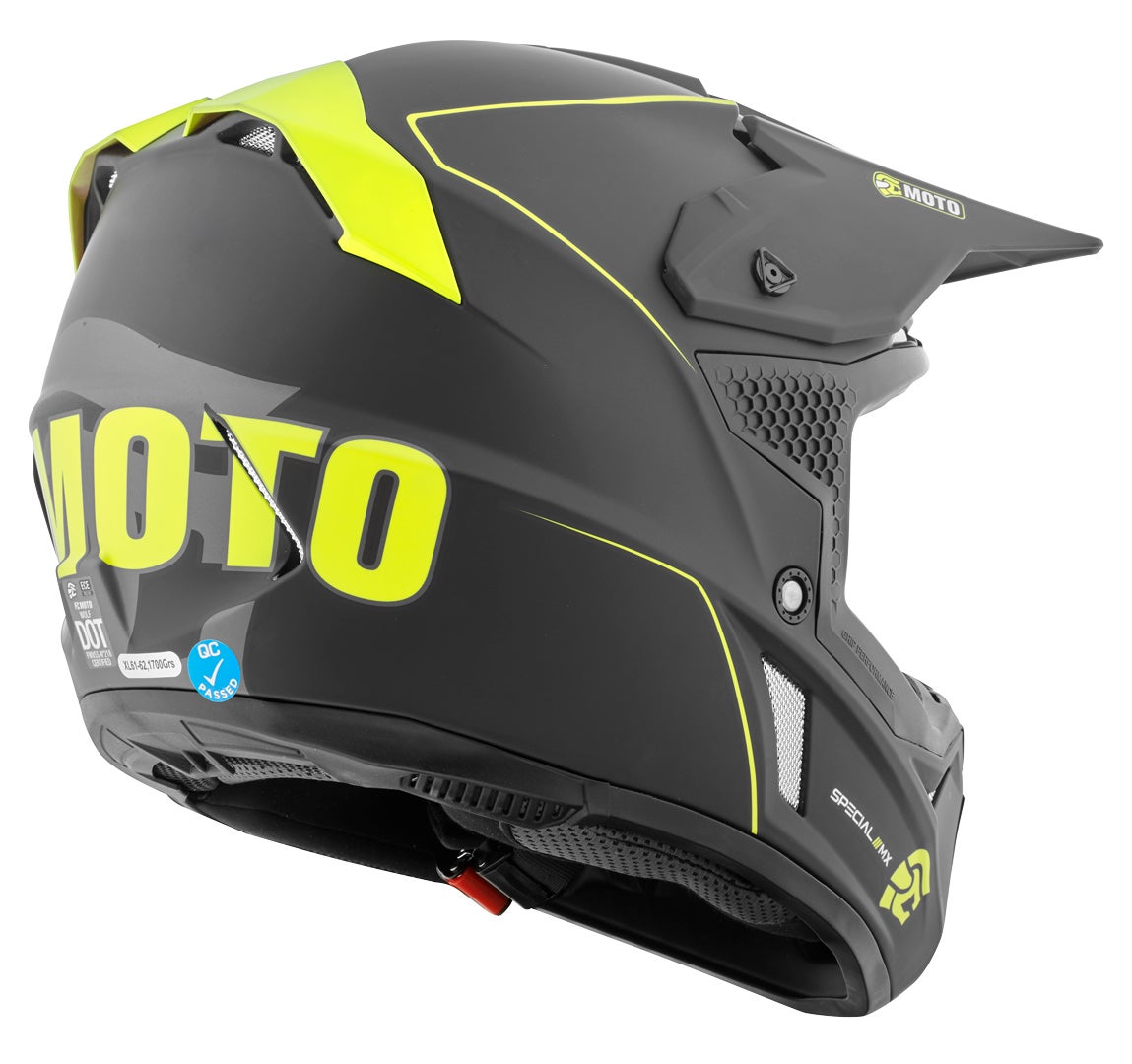 FC-Moto Merkur Straight Casco Motocross nero/giallo XL Figura 3