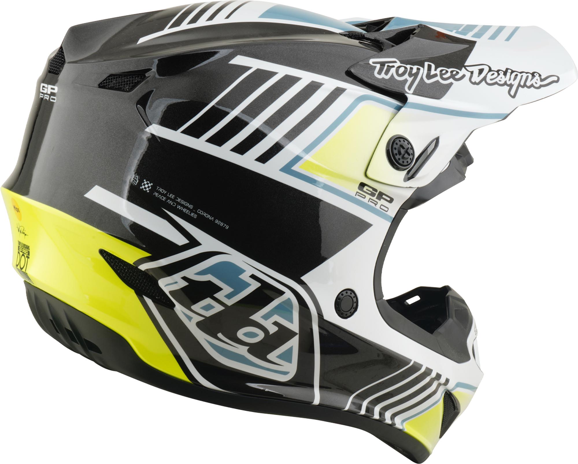 Troy Lee Designs GP Pro MIPS Segment Ungdomsmotocrosshjälm grå/vit Y/M (50/51) Figur 4