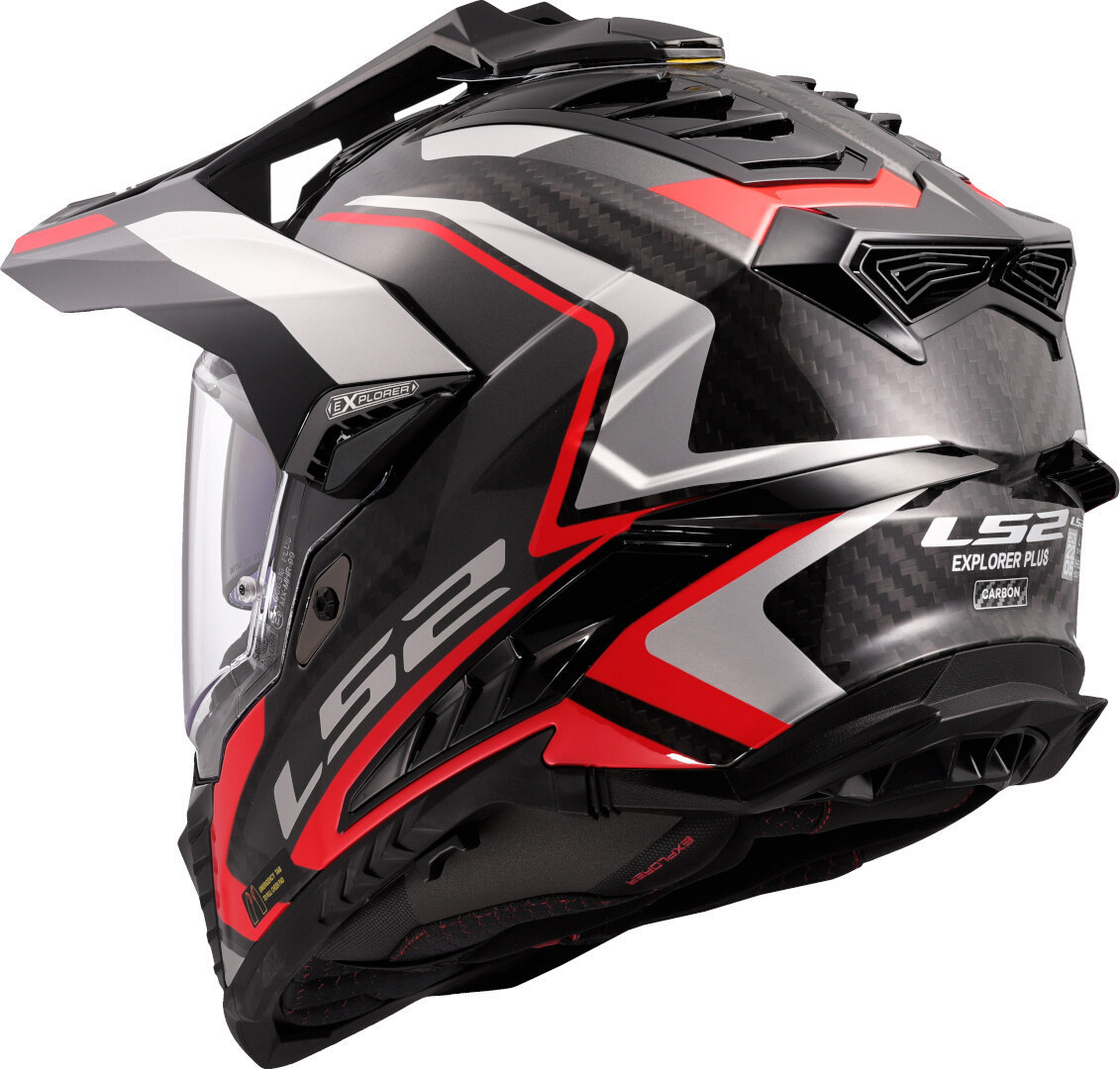 LS2 MX701 Explorer Carbon Frontier II Casco da motocross carbonio/rosso S (55/56) Figura 3