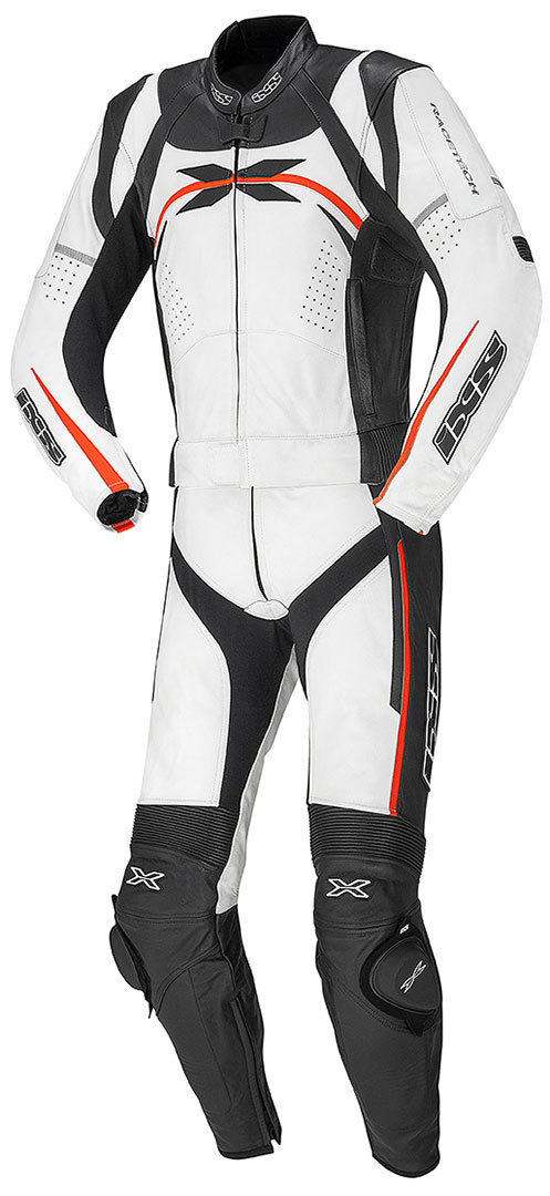 IXS Camaro Tuta in pelle a due pezzi bianco/nero/rosso 106 Figura 1