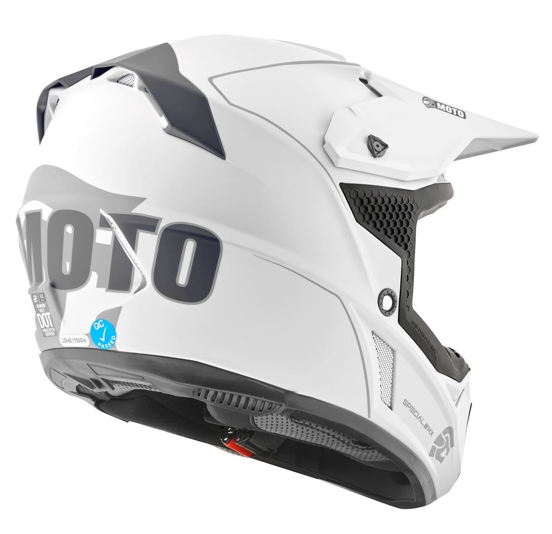 FC-Moto Merkur Straight Motorcross helm wit/grijs M Figuur 3