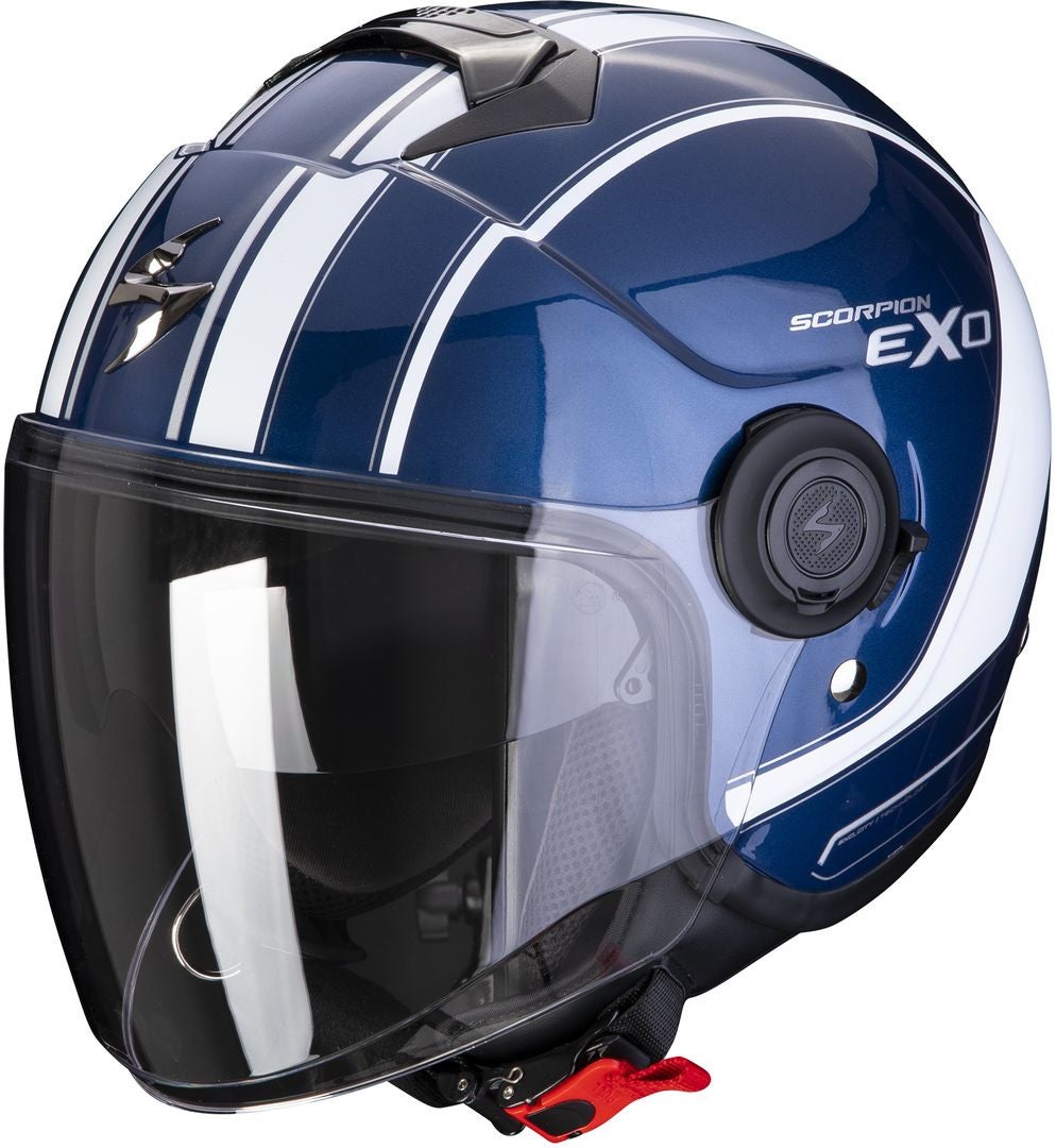Scorpion EXO-City Scoot Cască cu reacție Albastru/Alb M (57/58) Figura 1