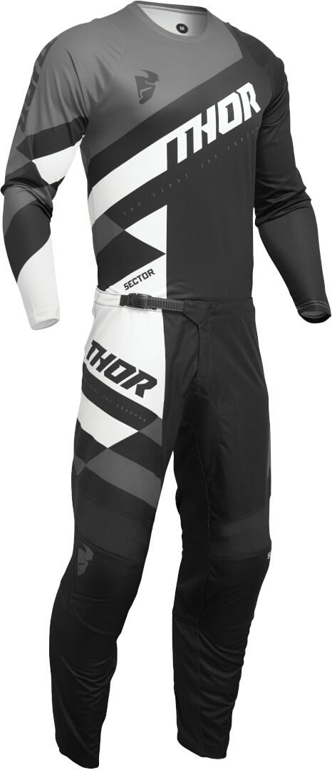 Thor Sector Checker Unge motocross bukser sort/hvid/grå 22 Figur 4