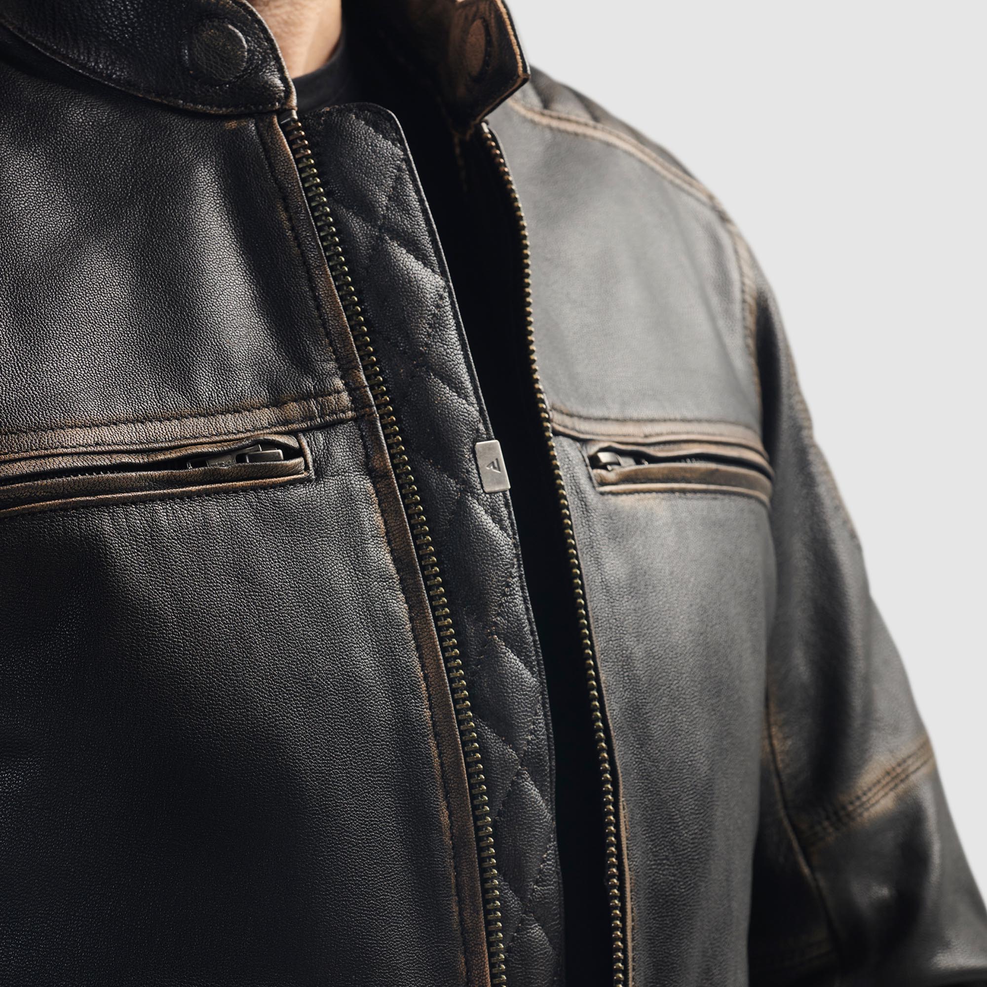 Rebelhorn Hunter 2 Motorcycle Leather Jacket Vintage Brown S Figure 9