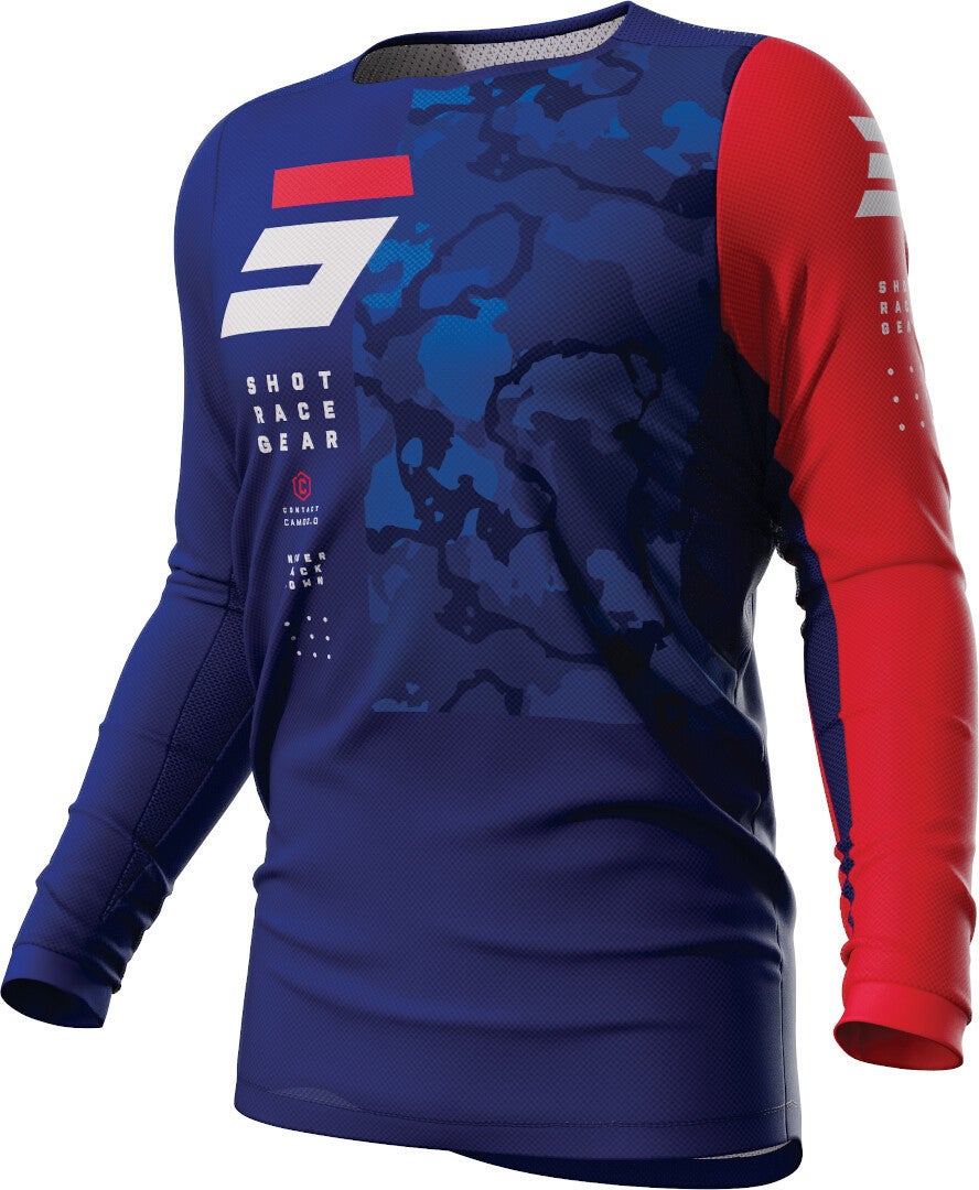 Shot Contact Camo 2.0 Maglia Motocross blu/rosso 5XL Figura 1