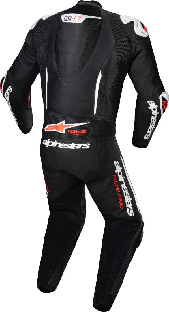 Alpinestars GP-R7 1ピースオートバイレザースーツ ブラック/ホワイト/ネオンレッド 48 図2