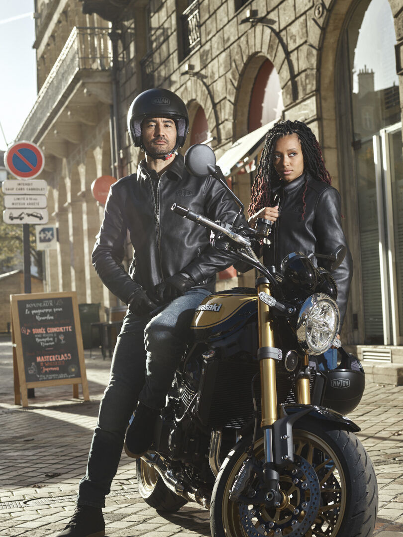 Side view of Segura Bogart Motorcycle Leather Jacket