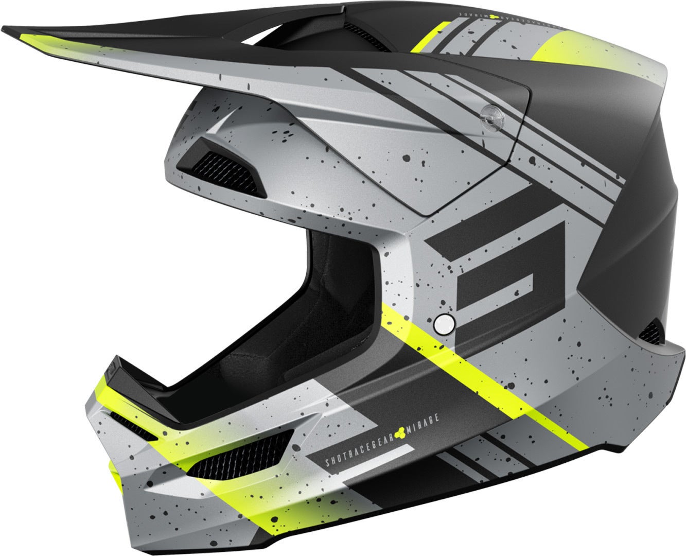 Shot Furious Mirage Motocross Helm grau/gelb M (57/58) Abbildung 1