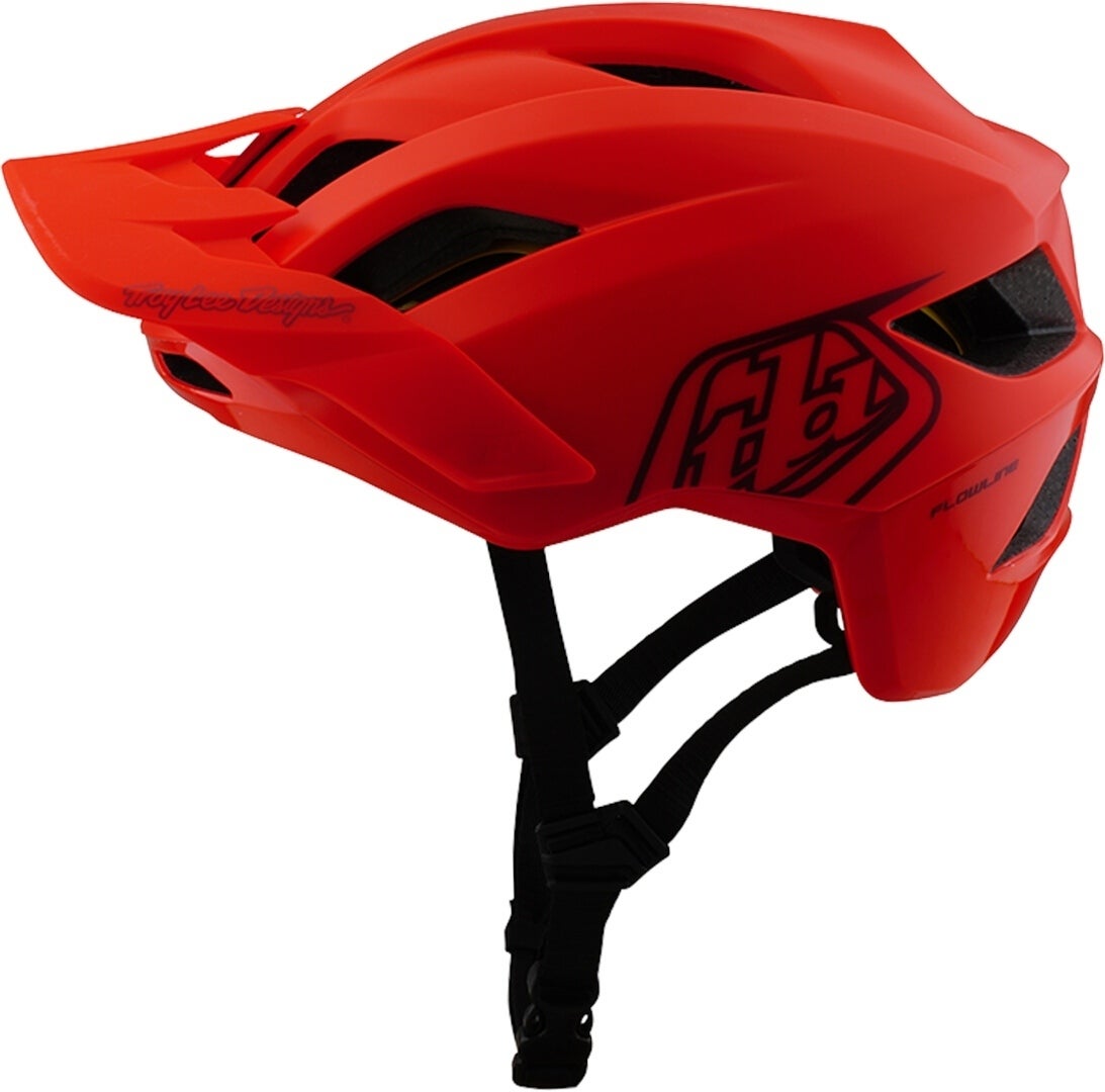 Troy_lee_designs Men's Red Matt Troy Lee Designs Mips Flowline Point Bicycle Helmet