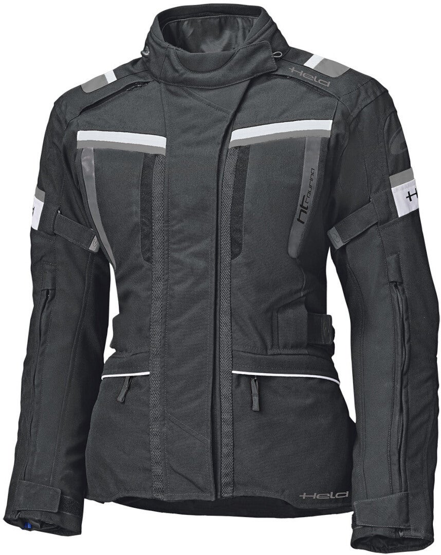Held Tourino Top waterdichte dames motorfiets textieljas zwart/grijs Long M Figuur 1