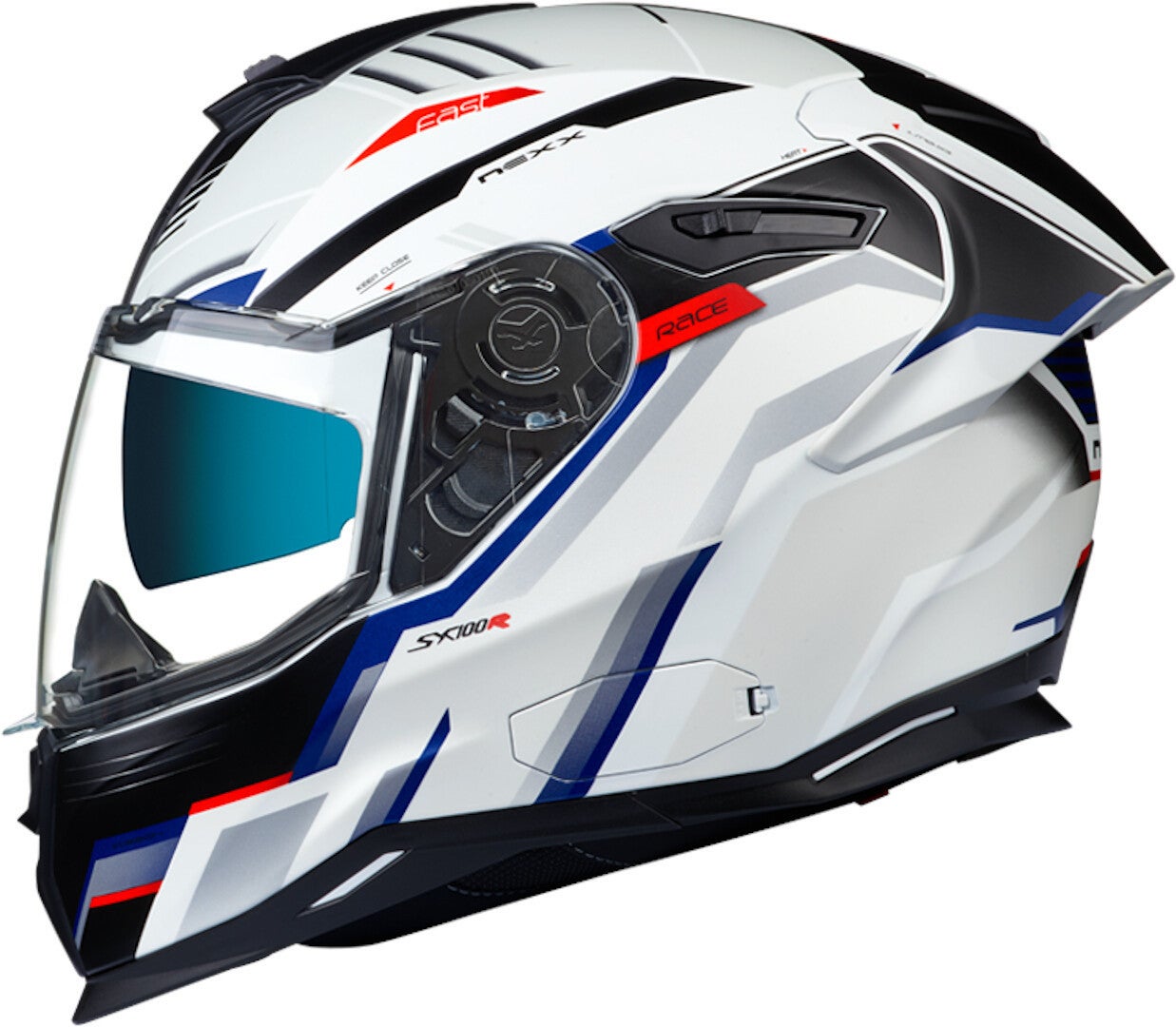 Nexx SX.100R Gridline Helmet white/blue/red S (55/56) Figure 1