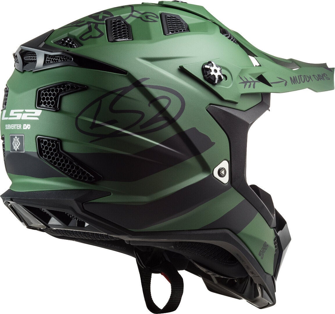 LS2 MX700 Subverter Evo Cargo Casco motocross Green matt L (59/60) Figura 4