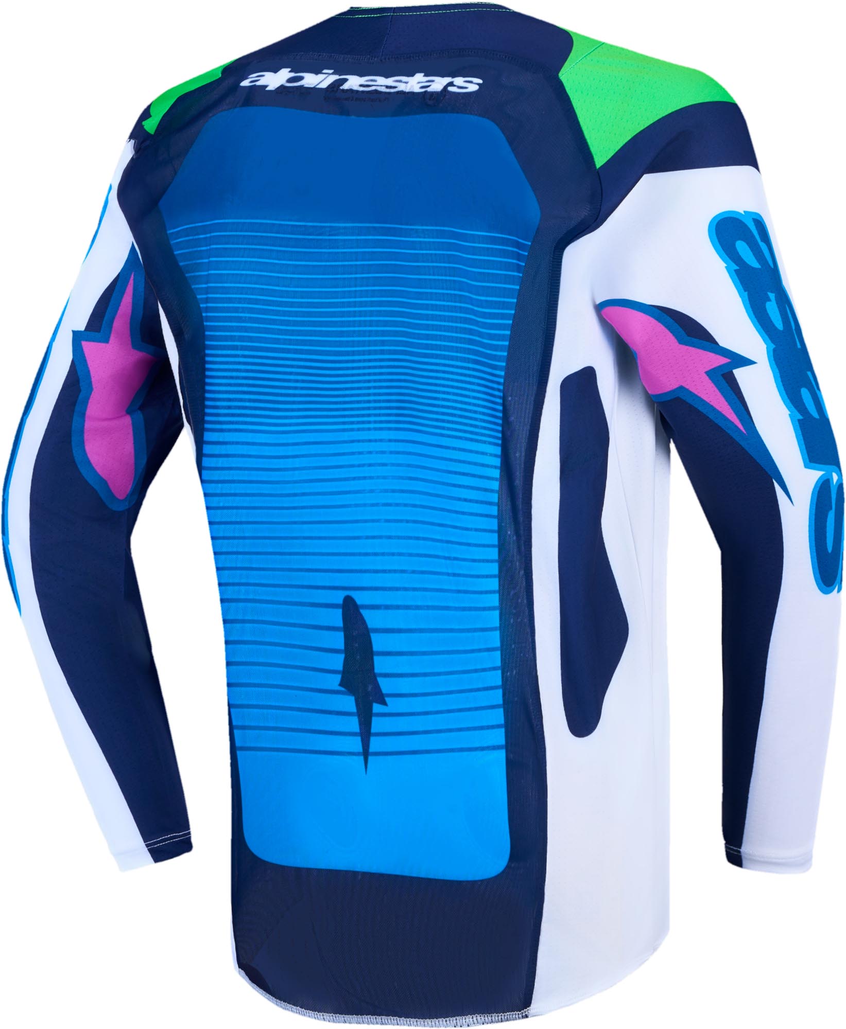 Alpinestars Supertech Maven Ungdoms motocrosstrøje hvid/blå/grøn M Figur 2