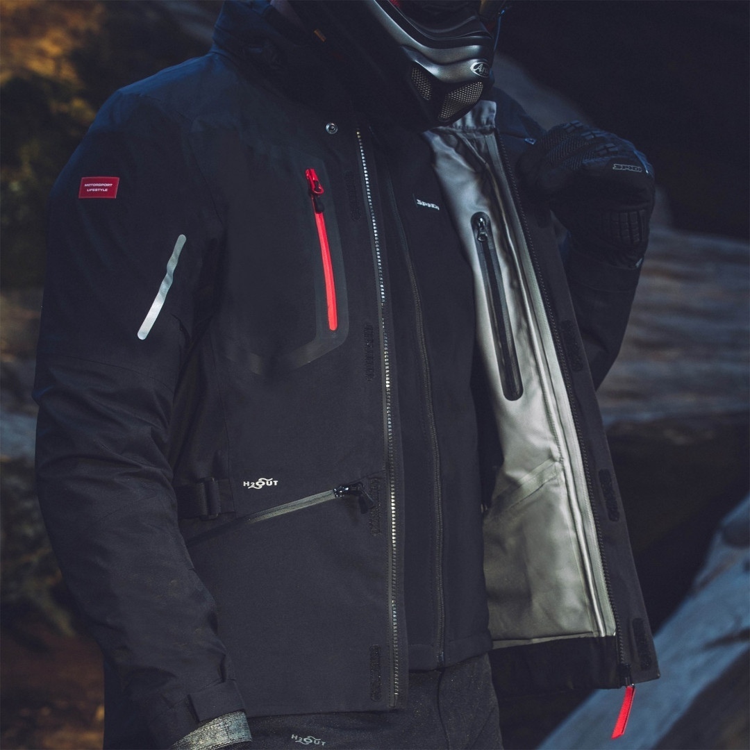 Spidi Mission-T H2Out Step-InArmor Motorcycle Textile Jacket black L Figure 8