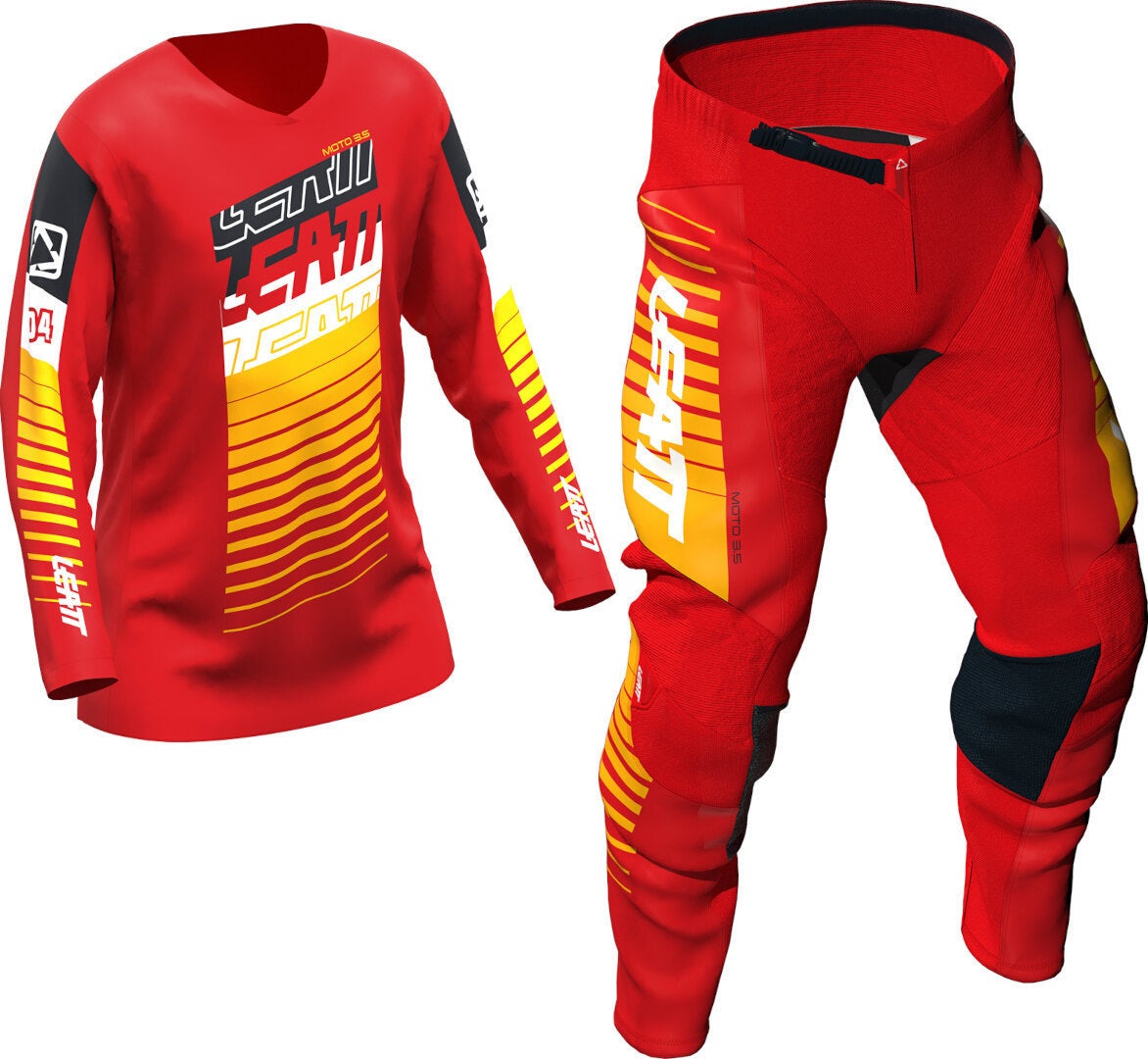 Leatt 3.5 Ride Kit Stripes Mini/Junior Conjunto de camisa e calça de motocross S Figura 1