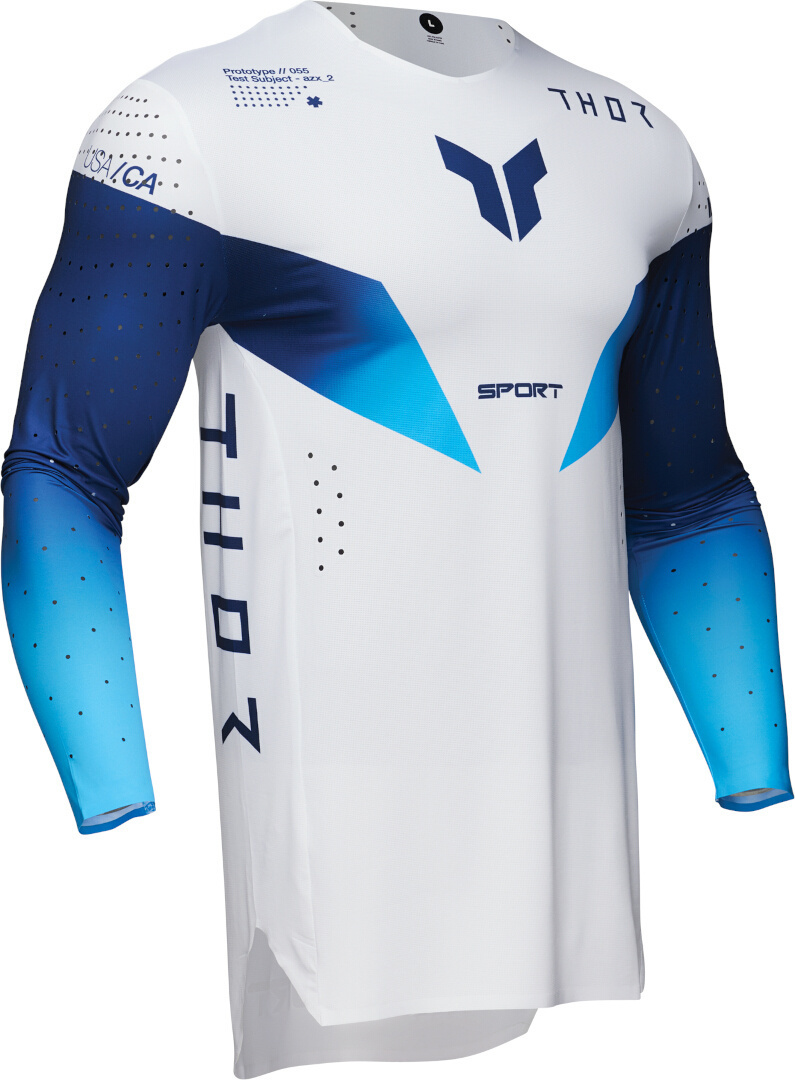 Thor Sportmode Strike Motocross Jersey white/blue XL Figure 2