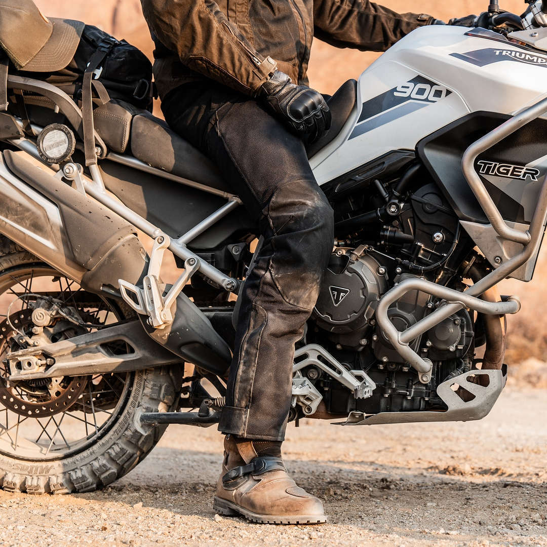 Side view of Merlin Taos D3O Air Mesh Stretch Motorcycle Textile Pants
