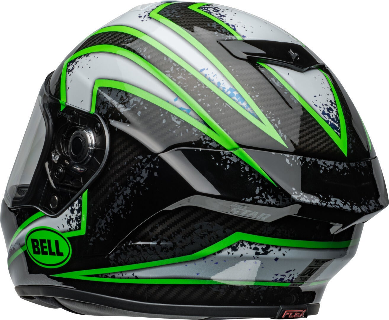 Bell Race Star DLX Flex Xenon Hjelm sort/grøn/sølv M (57/58) Figur 6