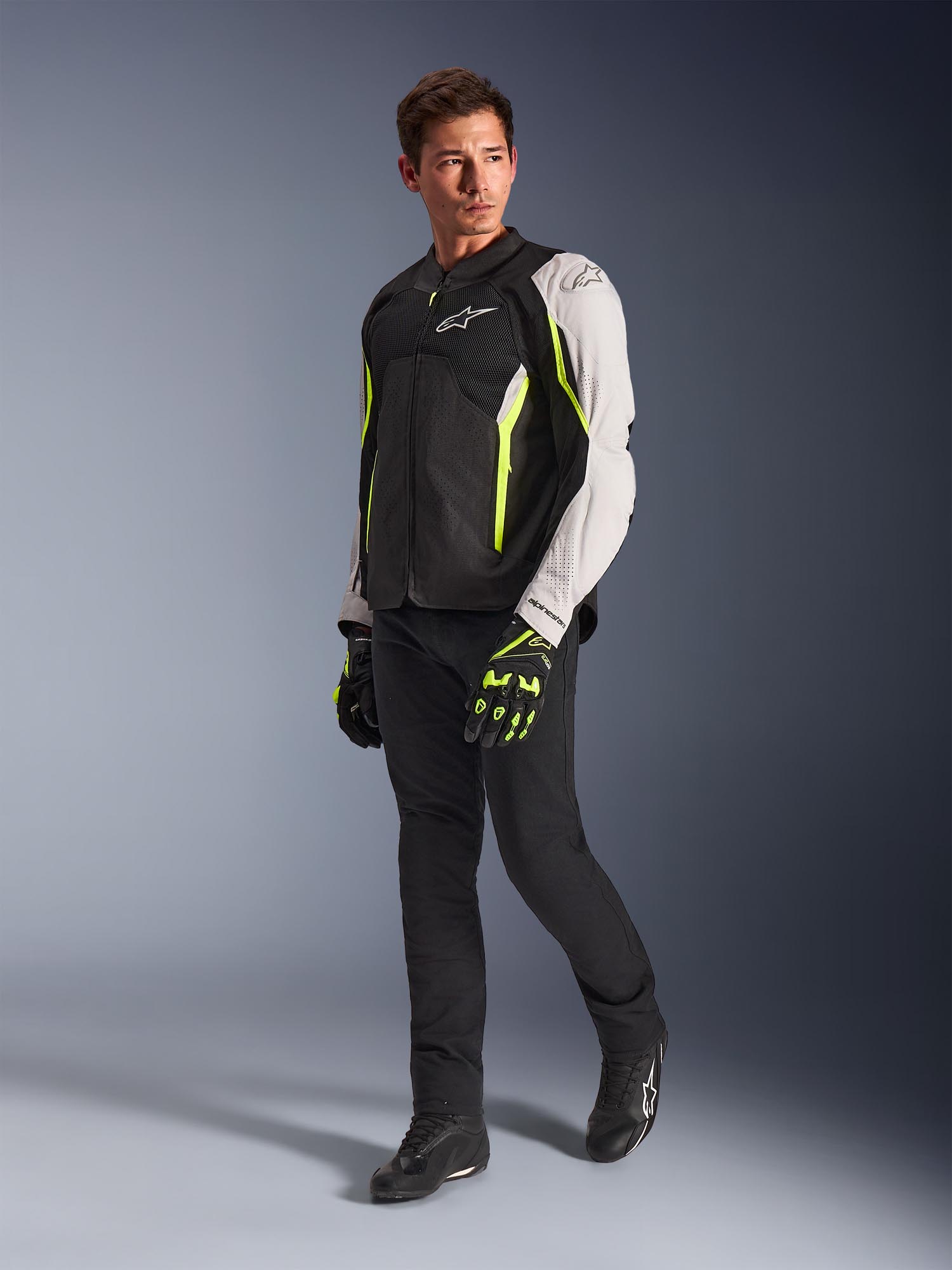 Alpinestars AST V3 Air Veste textile de moto perforée Noir/argent/jaune 4XL Figure 5