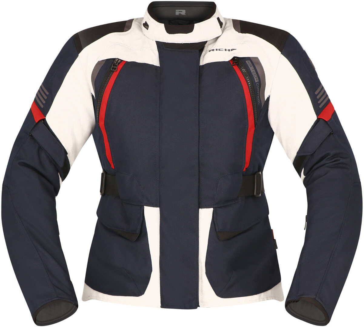 Richa Phantom 3 wasserdichte Damen Motorrad Textiljacke hellgrau/blau/rot L Abbildung 2