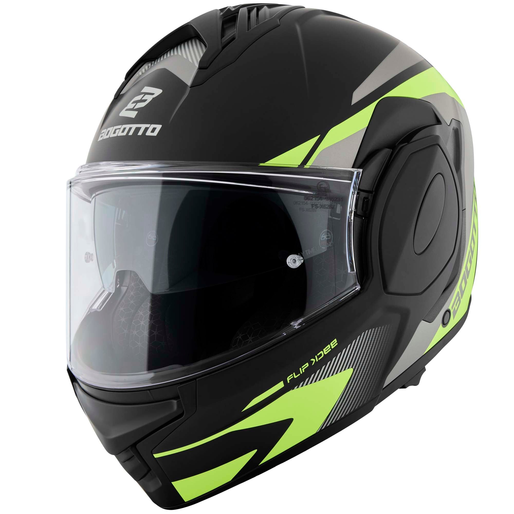 Bogotto FS-X600 Atyr Hjelm sort mat/grå/gul XL Figur 2