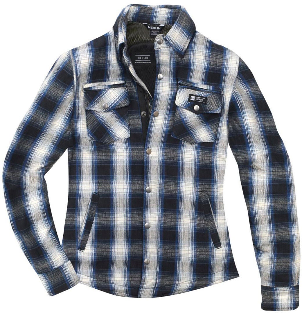 Merlin Madison Camicia da donna in moto blu/crema S Figura 5