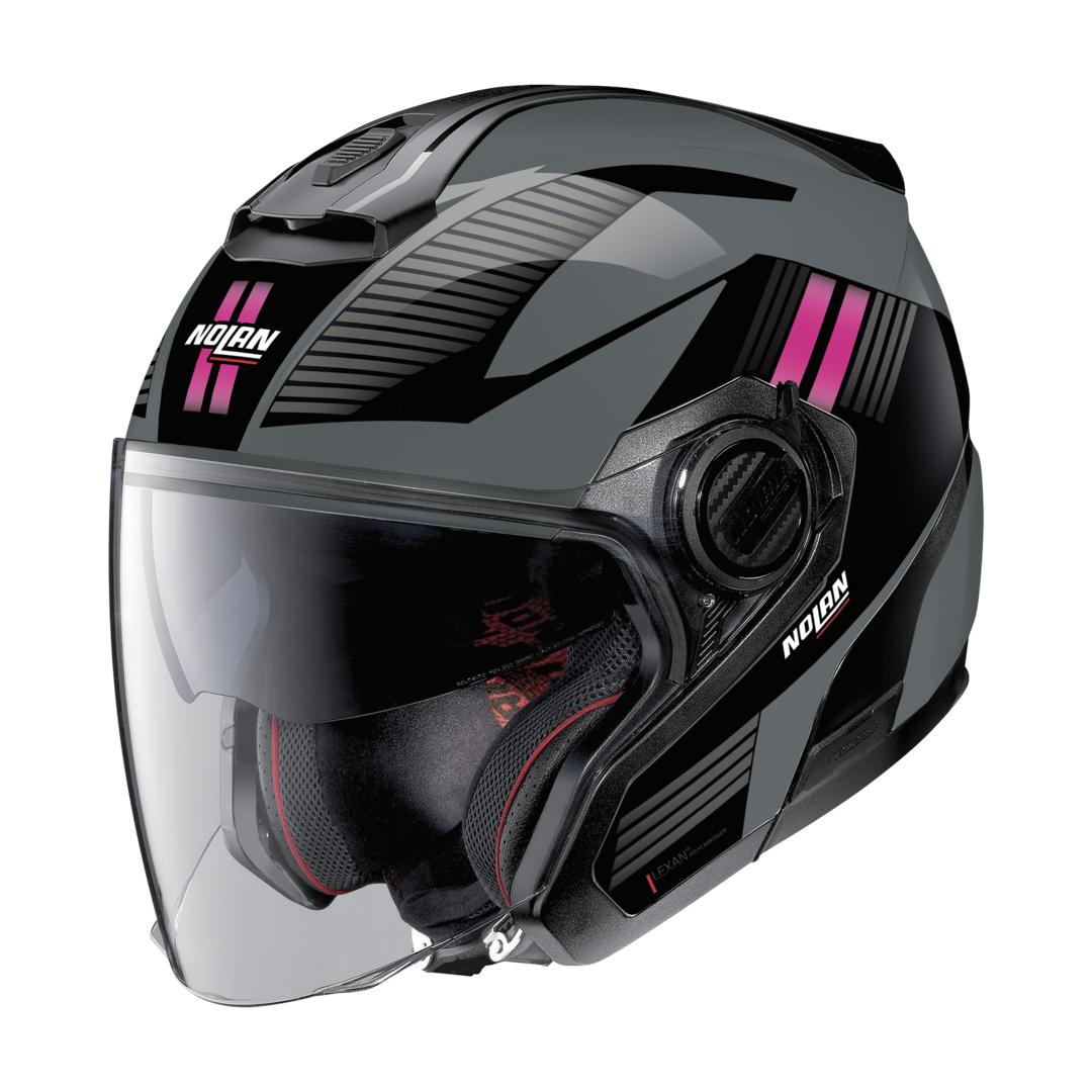 Nolan N40-5 06 Crosswalk N-Com Jet hjelm sort/grå/pink M (58) Figur 1