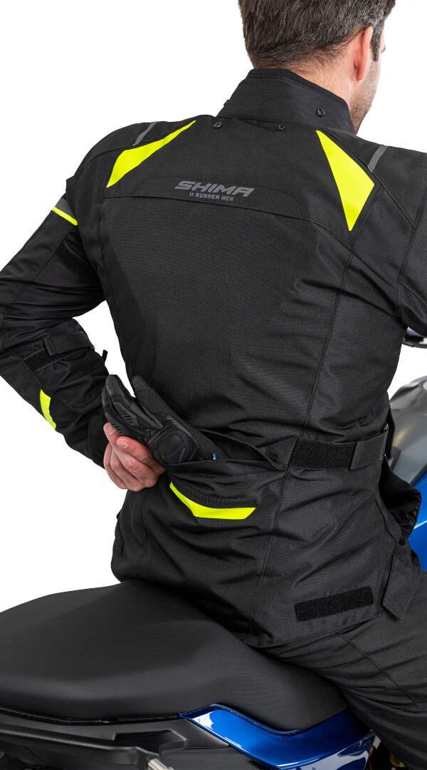 SHIMA Runner wasserdichte Motorrad Textiljacke schwarz/gelb L Abbildung 5