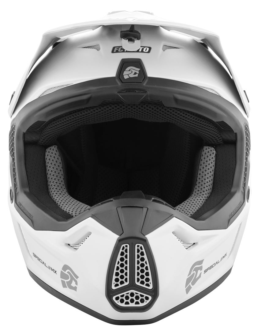 FC-Moto Merkur Straight Motorcross helm wit/grijs 2XL Figuur 8