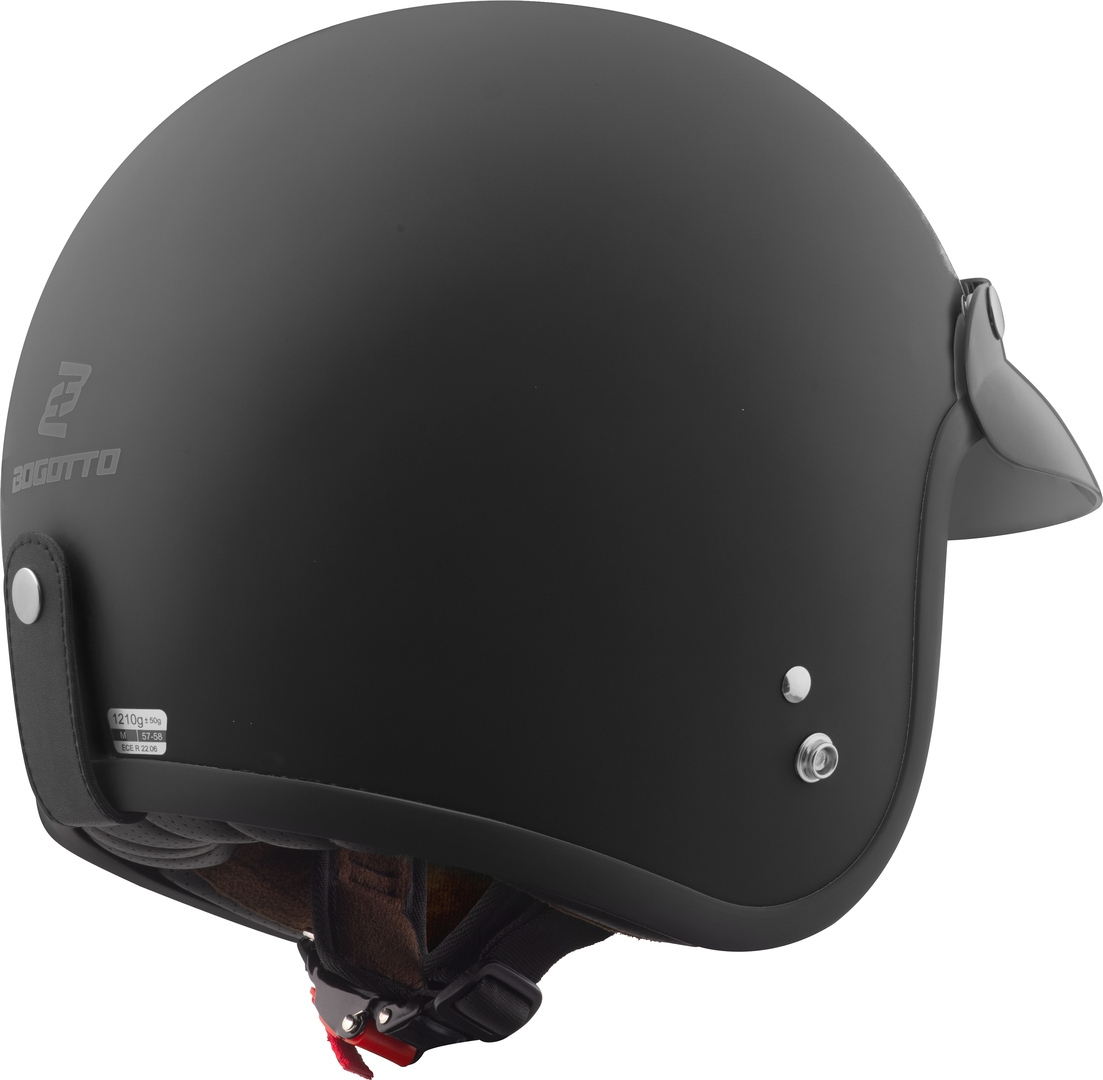 Bogotto H541 Solid Casque jet Noir mat S Figure 4