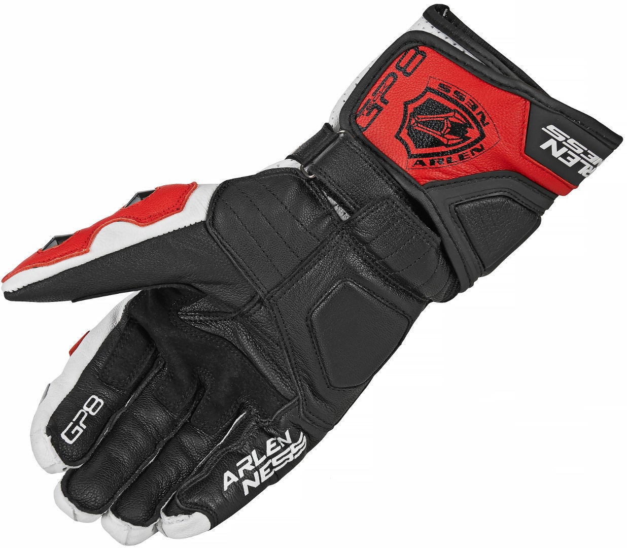 Arlen Ness Yakun Motorradhandschuhe schwarz/rot M Abbildung 4