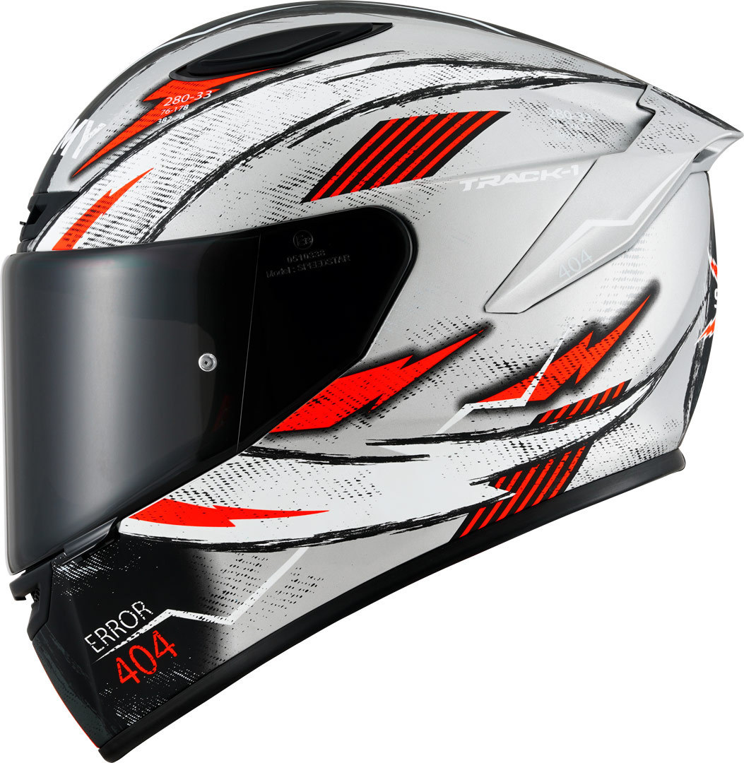 Suomy Track-1 404 Casco Argento/Rosso/Bianco S (55/56) Figura 5