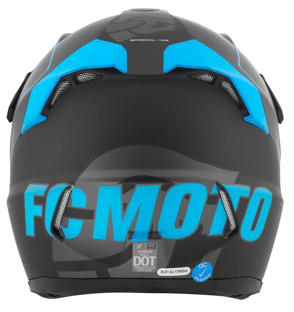 FC-Moto Merkur Straight Motokrosová přilba černá/modrá S Obrázek 5