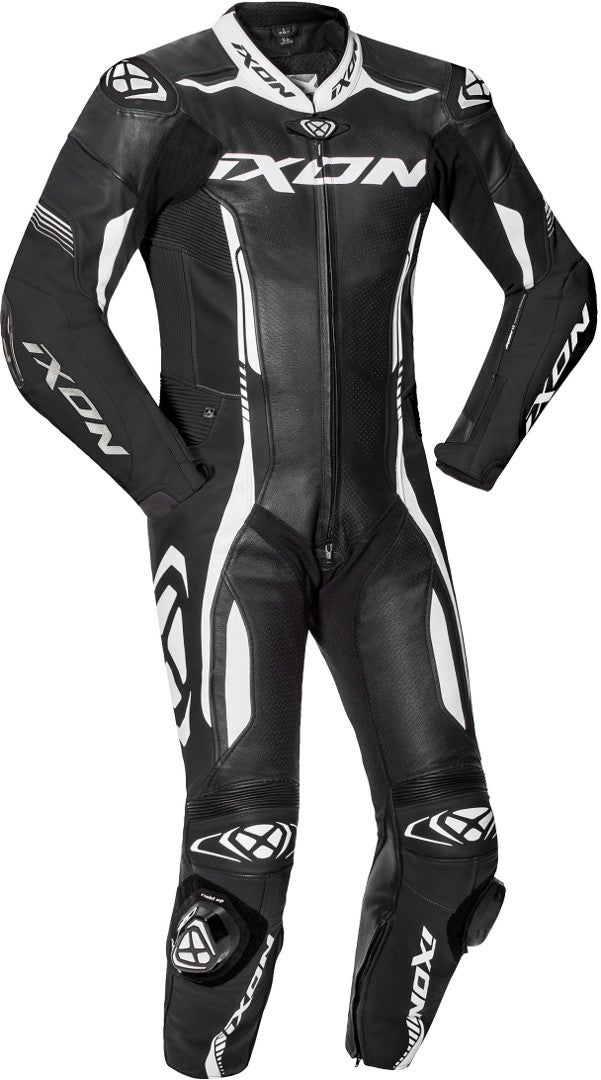 Ixon Vortex 2 1-Teiler Motorrad Lederkombi schwarz/weiß 2XL Abbildung 1