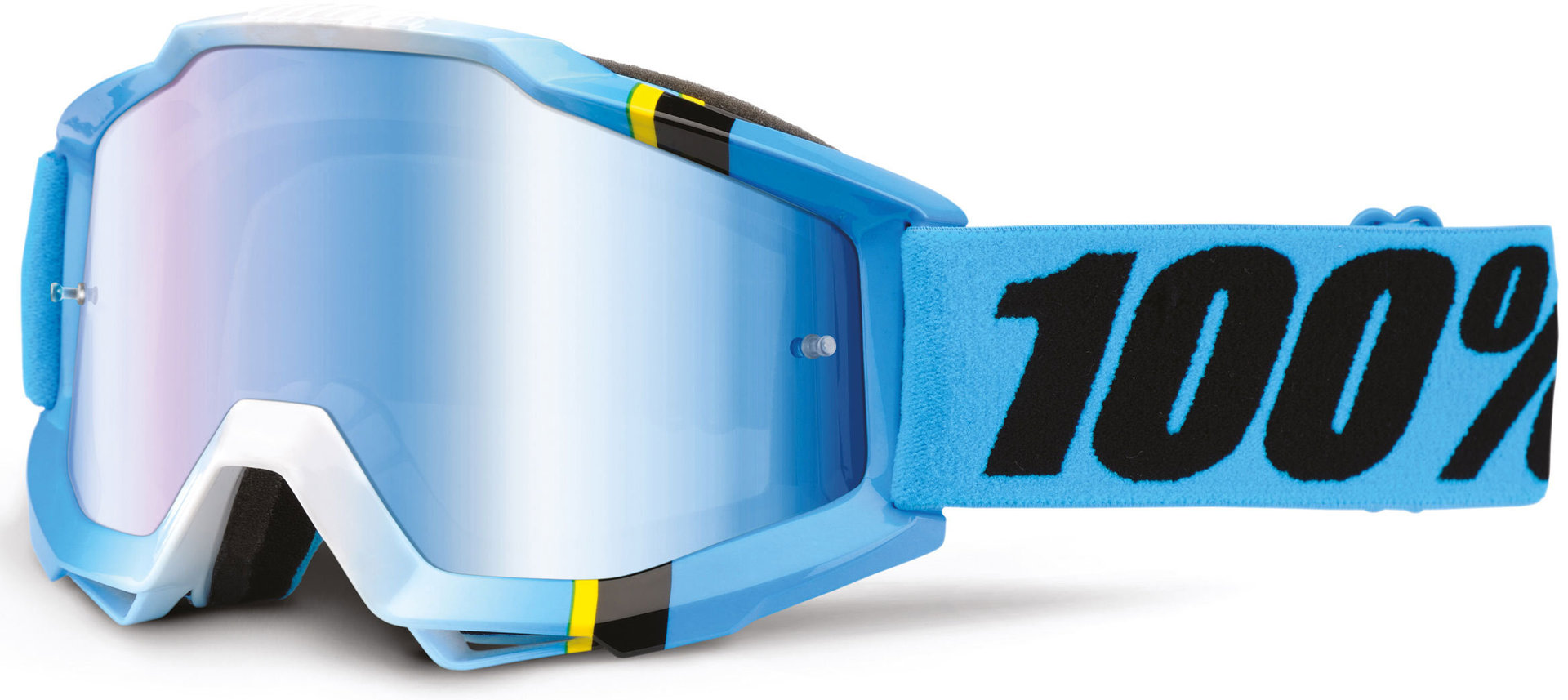 100% Accuri Extra Ochelari de motocross Albastru/Alb Figura 1