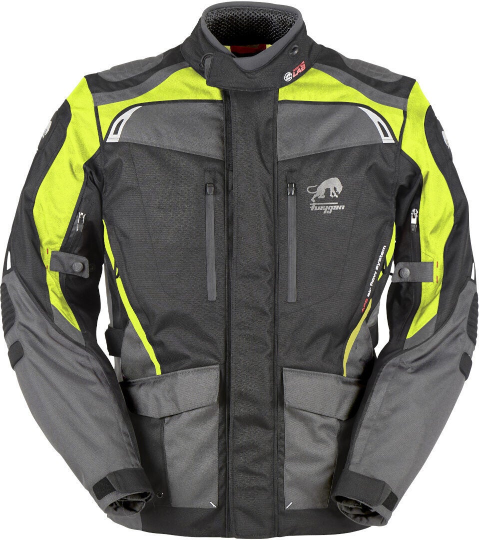 Furygan Apalaches Motorrad Textiljacke schwarz/grau/neon XL Abbildung 1