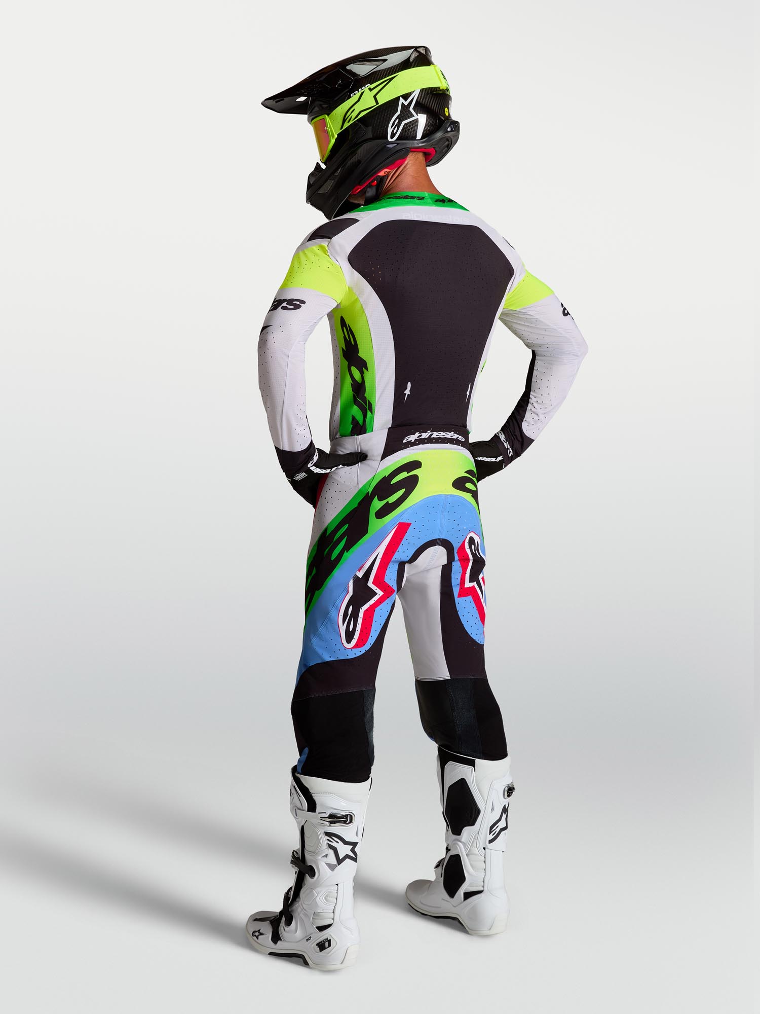Alpinestars Supertech Dyna Motocrossbukser lilla/sort/grøn 42 Figur 8