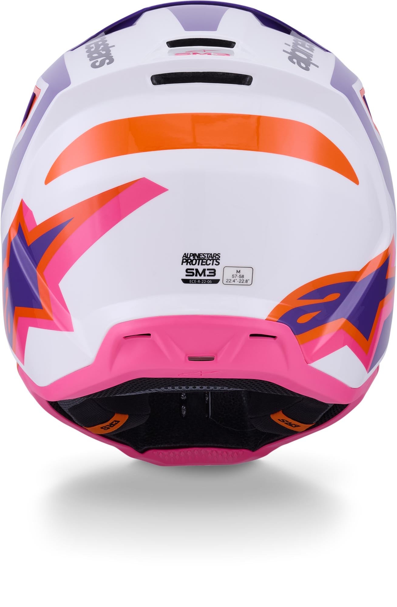 Alpinestars S-M3 Heat Motocross Helm weiß/lila M (57/58) Abbildung 4