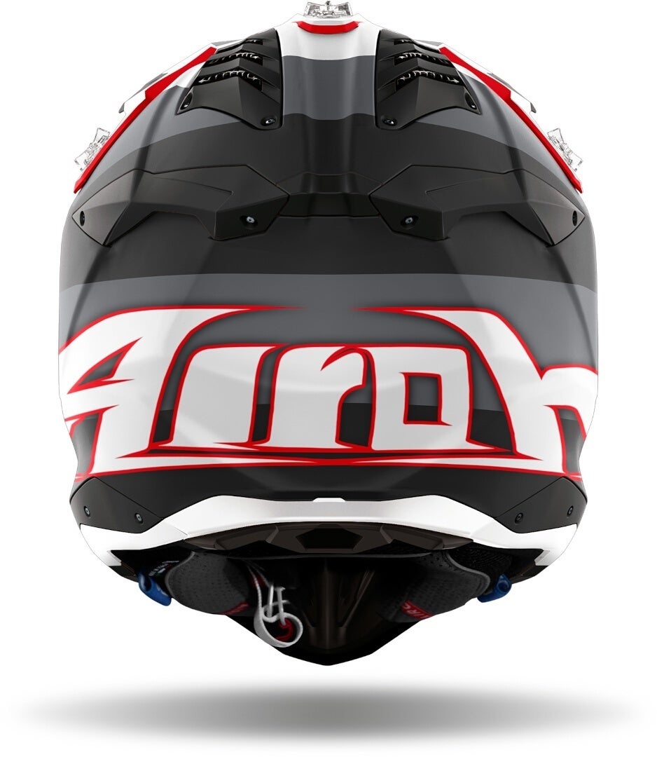 Airoh Aviator 3 Monarch Motocross hjelm sort mat/grå/rød S (55/56) Figur 2