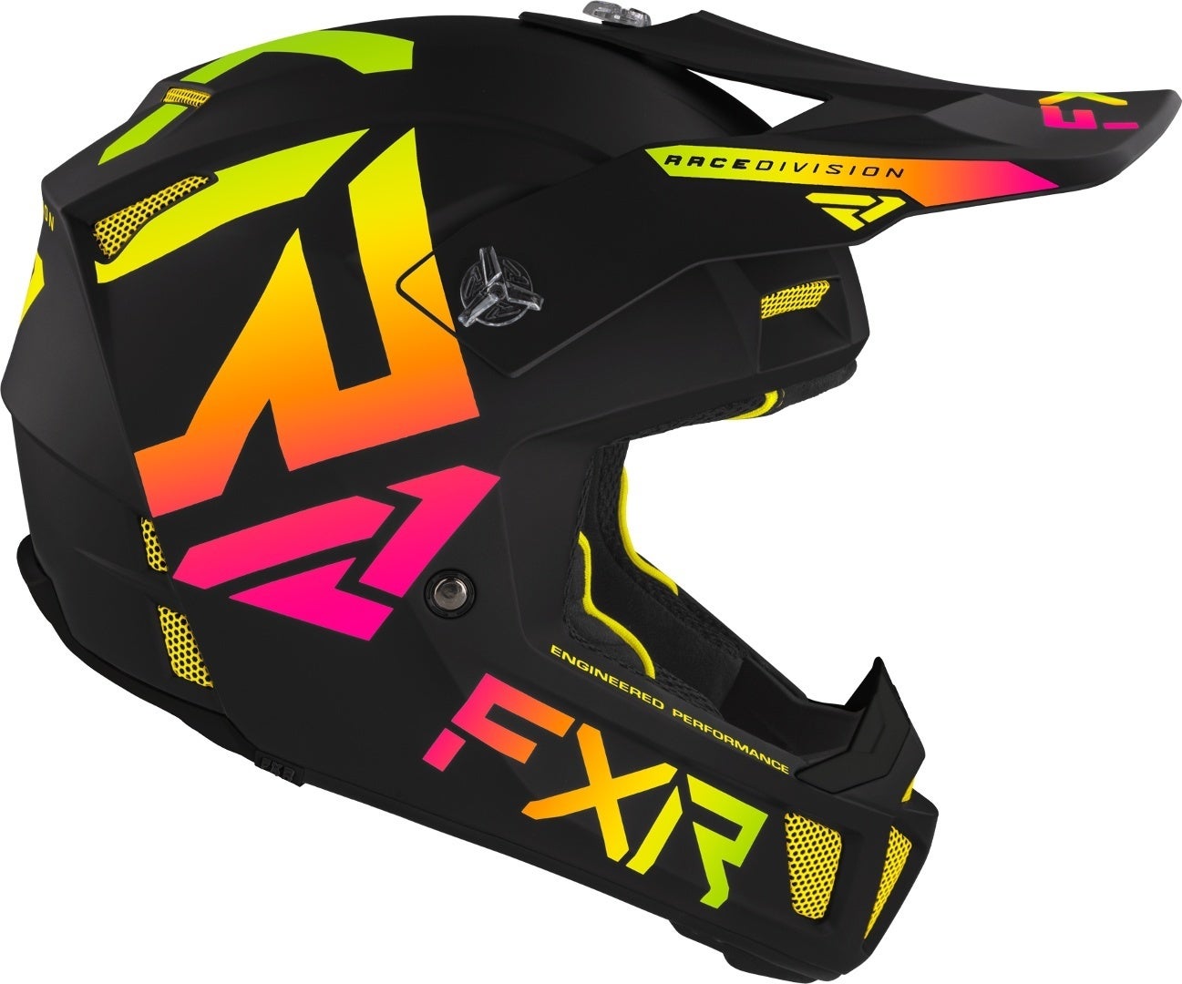 FXR Clutch CX MX Gear Casco Motocross nero/giallo M (57/58) Figura 4