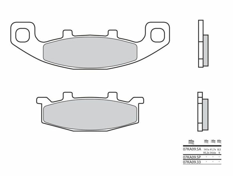 Brembo S.p.A. Vägbromsbelägg sintrade metall - 07KA09SA Figur 1
