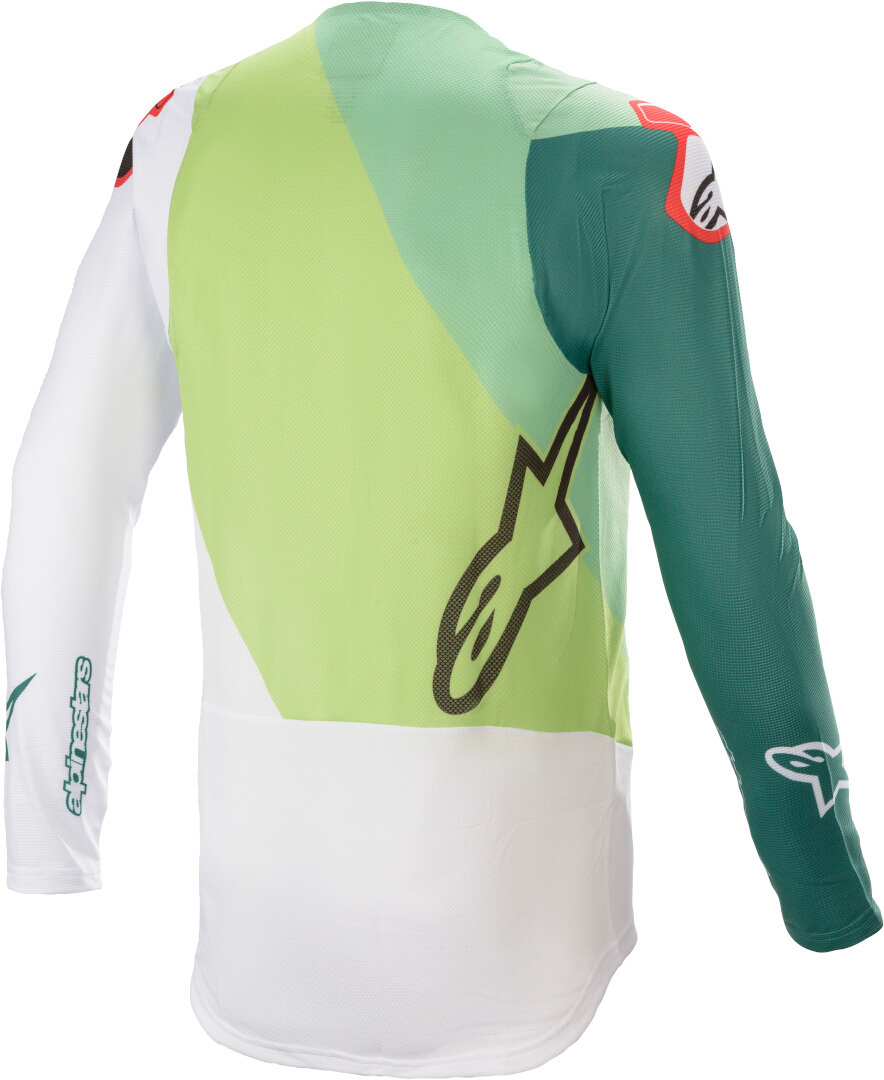 Alpinestars Supertech Blaze Maillot motocross Vert/Blanc M Figure 2