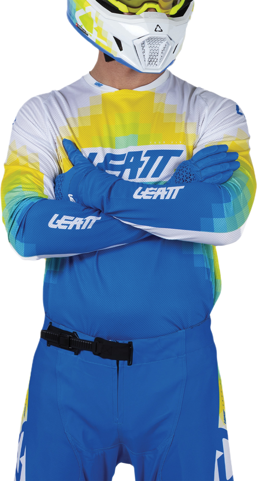 Leatt Moto 4.5 Lite V26 Tricou de motocross Alb/Albastru/Galben S Figura 3